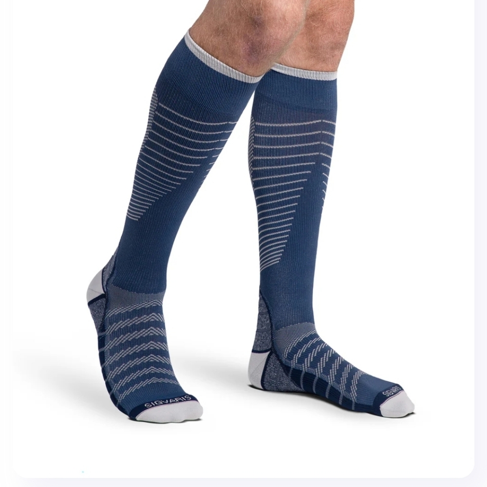 Sigvaris Motion Flow Tech graduated FIRM COMPRESSION (20-30 MM) MS Deep Sea NWT